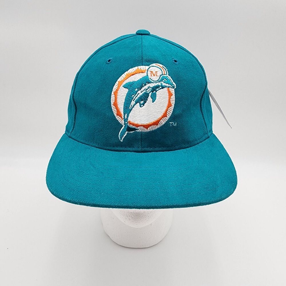 Vintage Miami Dolphins SnapBack Hat Cap Team NFL Lee Sport‎ American Needle OSFA